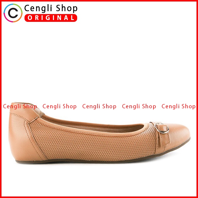 SEPATU FLAT KULIT OBERMAIN WANITA ORIGINAL ASLI TERBARU COKLAT OW04