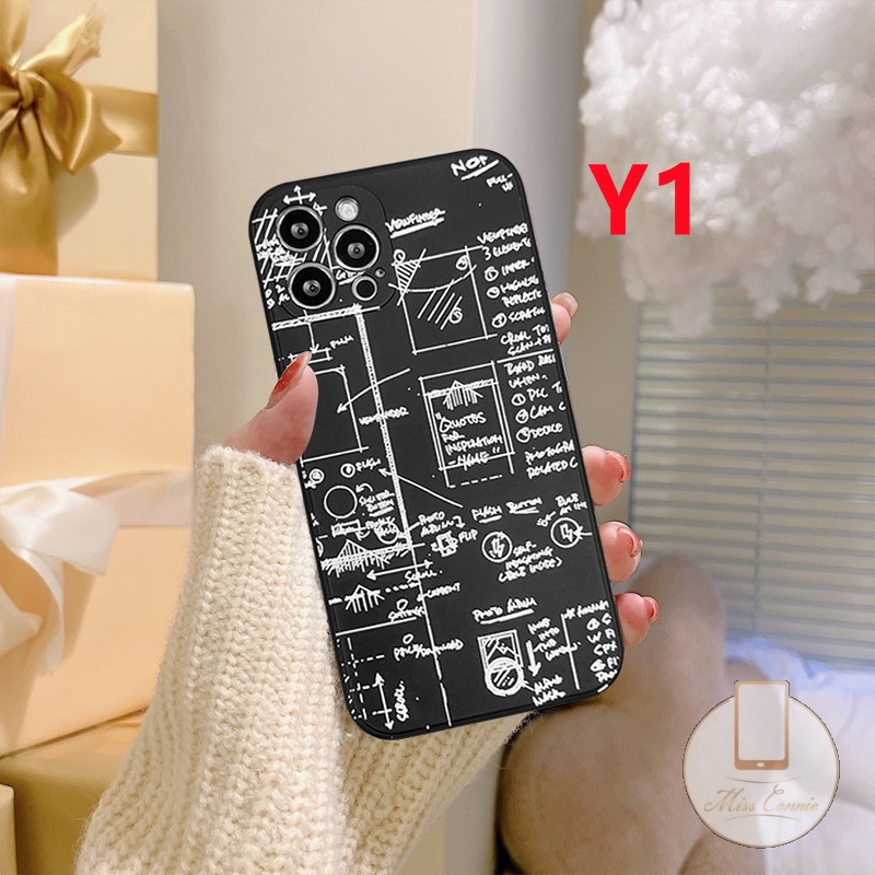 Soft Case Motif Matematika Untuk iPhone 6 6s 7 8 Plus 11 12 13 Pro Max XR X XS Max SE 2020