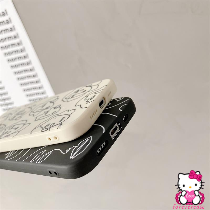 Art Line Face Simple Case Samsung A32 A52 A72 A12 M12 A03S A52S A51 A71 A11 M11 A50 A50S A30S A20S A21S A31 A10S Fashion Soft Tpu Protector Phone Case