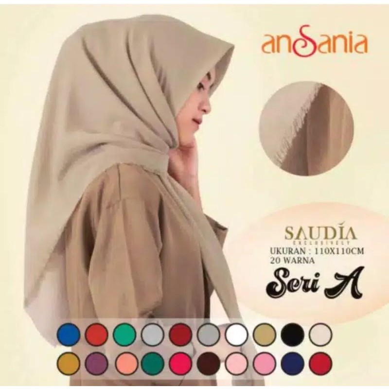 jilbab saudia polos ansania / kerudung saudia ansania / jilbab SAUDIA rawis