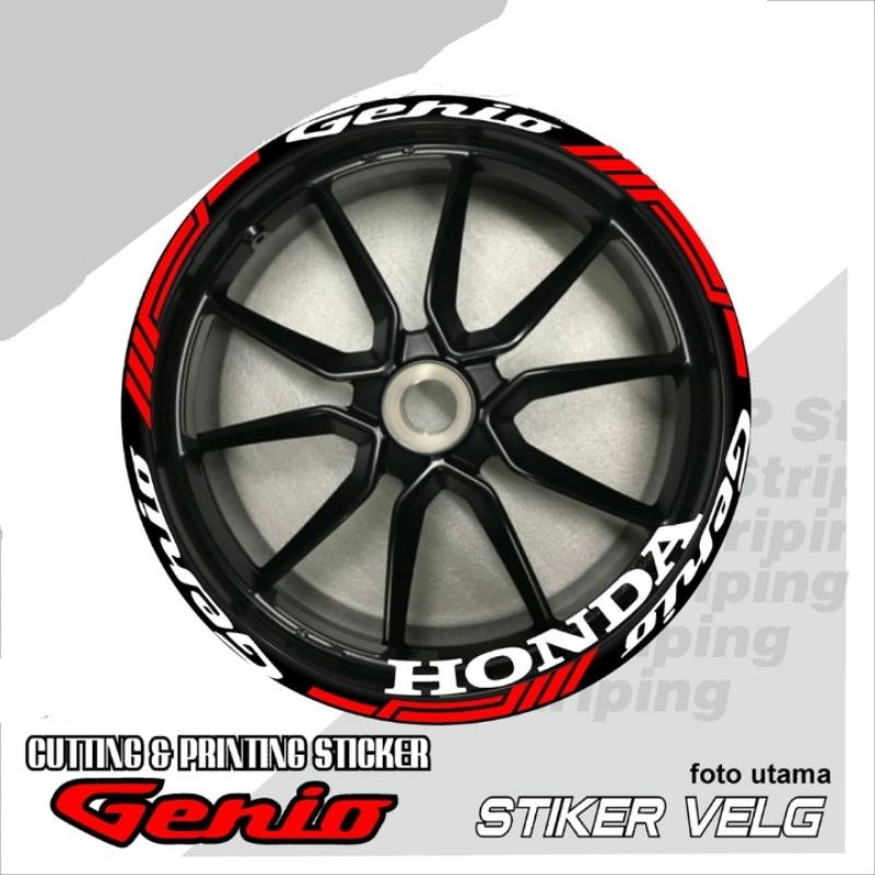 Stiker Velg Genio 2 / Stiker Velg Genio Murah / Stiker Velg Genio Keren / Stiker Racing / Stiker Vel