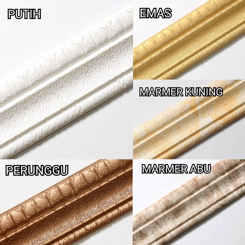 MMTOYS CM-H15 Wallpaper Dinding Kamar Border List Sticker Wall Border Stiker 3D Foam Dekorasi Rumah-1