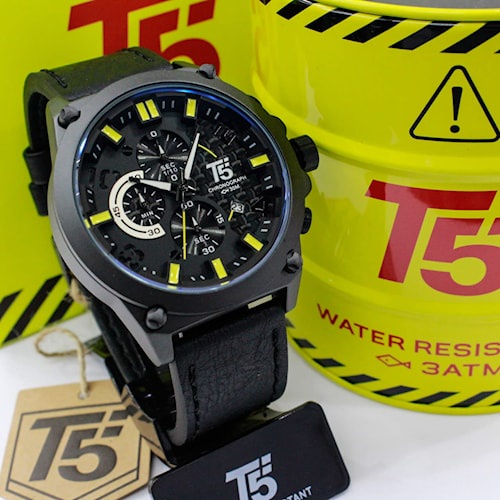 COD Jam Tangan Arloji T5 H 3479 Fashion Aksesoris Pria / Cowok Elegan Keren Trendi Bergaya Original 