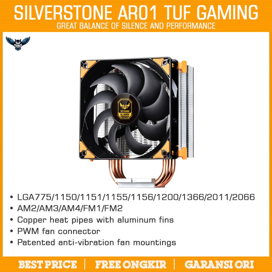 CPU Cooler Silverstone Argon AR01-V3 TUF Gaming 12cm Fan Heatsink