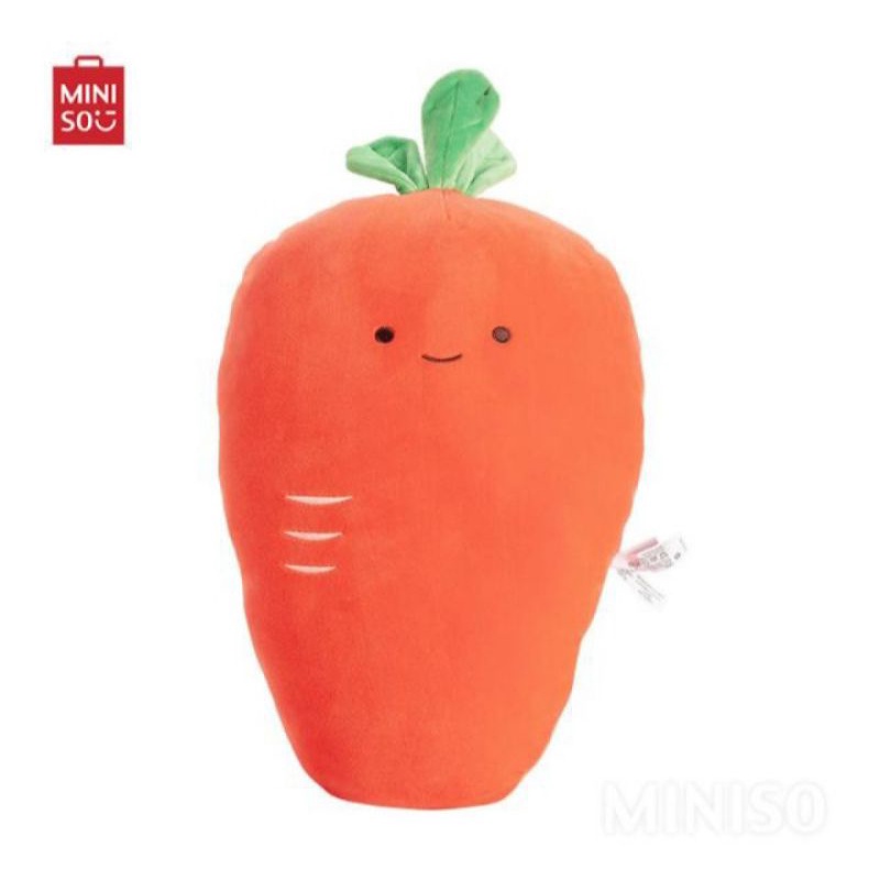Miniso Boneka Fruit Series Plush Toy Boneka Carot Wortel