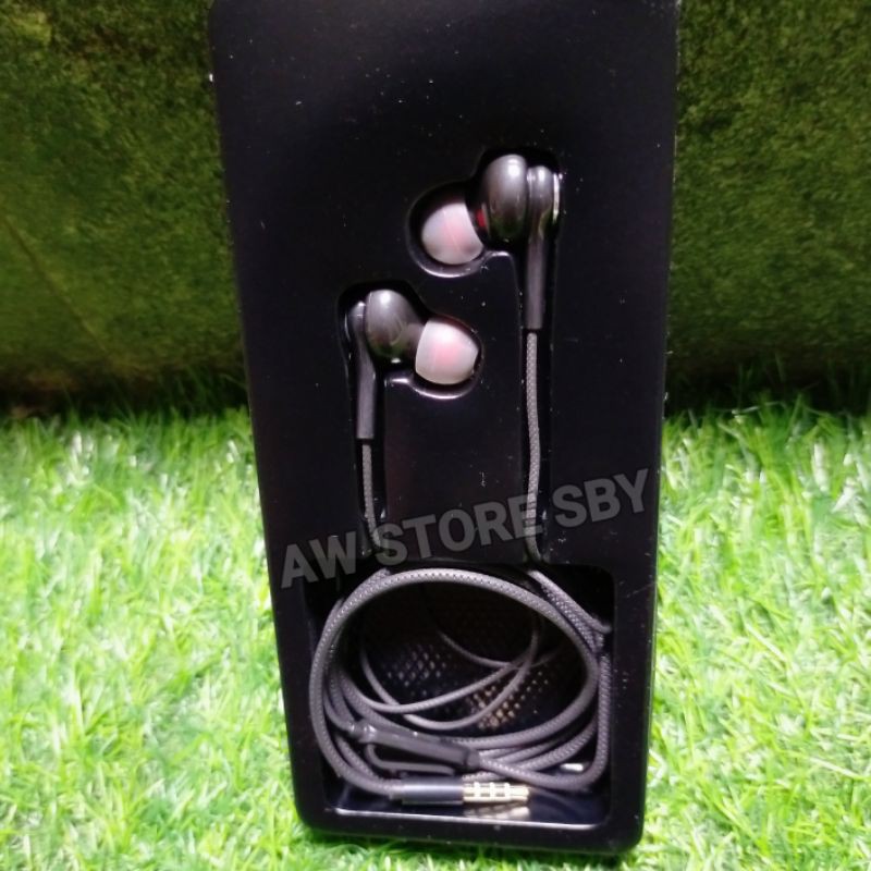 Headset hight bass / Earphone mega bass by FLECO black edition [FLE-17]