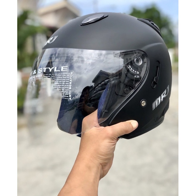 Helm Half Face Centro Double Visor G2 Mrj Gmt Pria Wanita Dewasa Sni