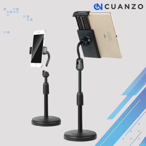 Stand Holder Bracket Smartphone / Phone Holder Penyangga Dudukan Sandaran Hp Di Meja Buat Nonton Rekam Konten Live Steraming Berdiri Multifungsi Karakter Penjepit Tripot / Stand Holder Hp Handphone Hanpone Meja Besi Alumunium Jepit Jepitan Panjang Lipat