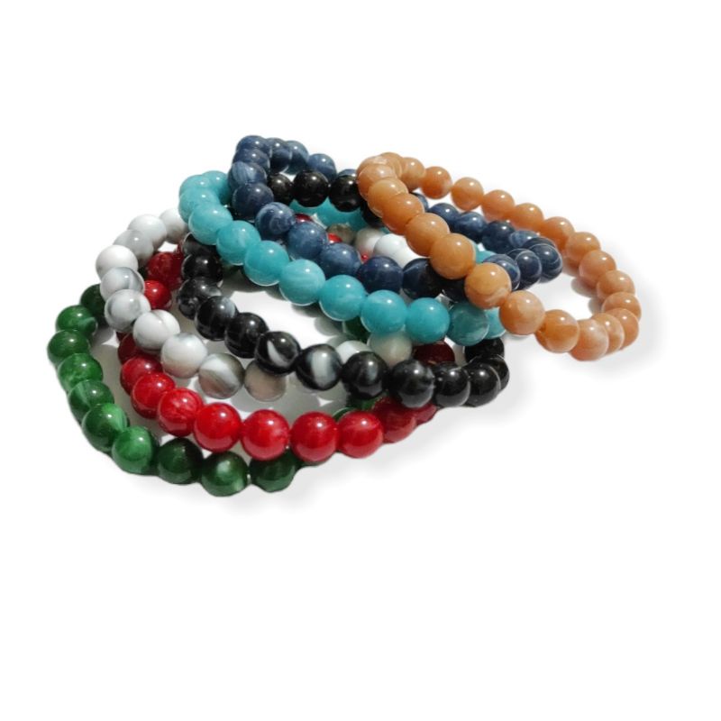 Gelang Marble Beads Elastis Motif Marmer Bracelet