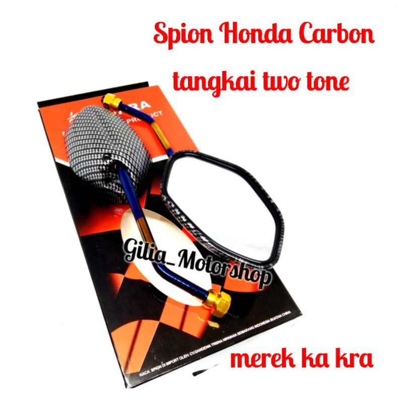 Spion Karbon Twotone Spion karbon Honda Twotone Beat Vario Spacy Supra Revo Matic Dan Bebek Honda