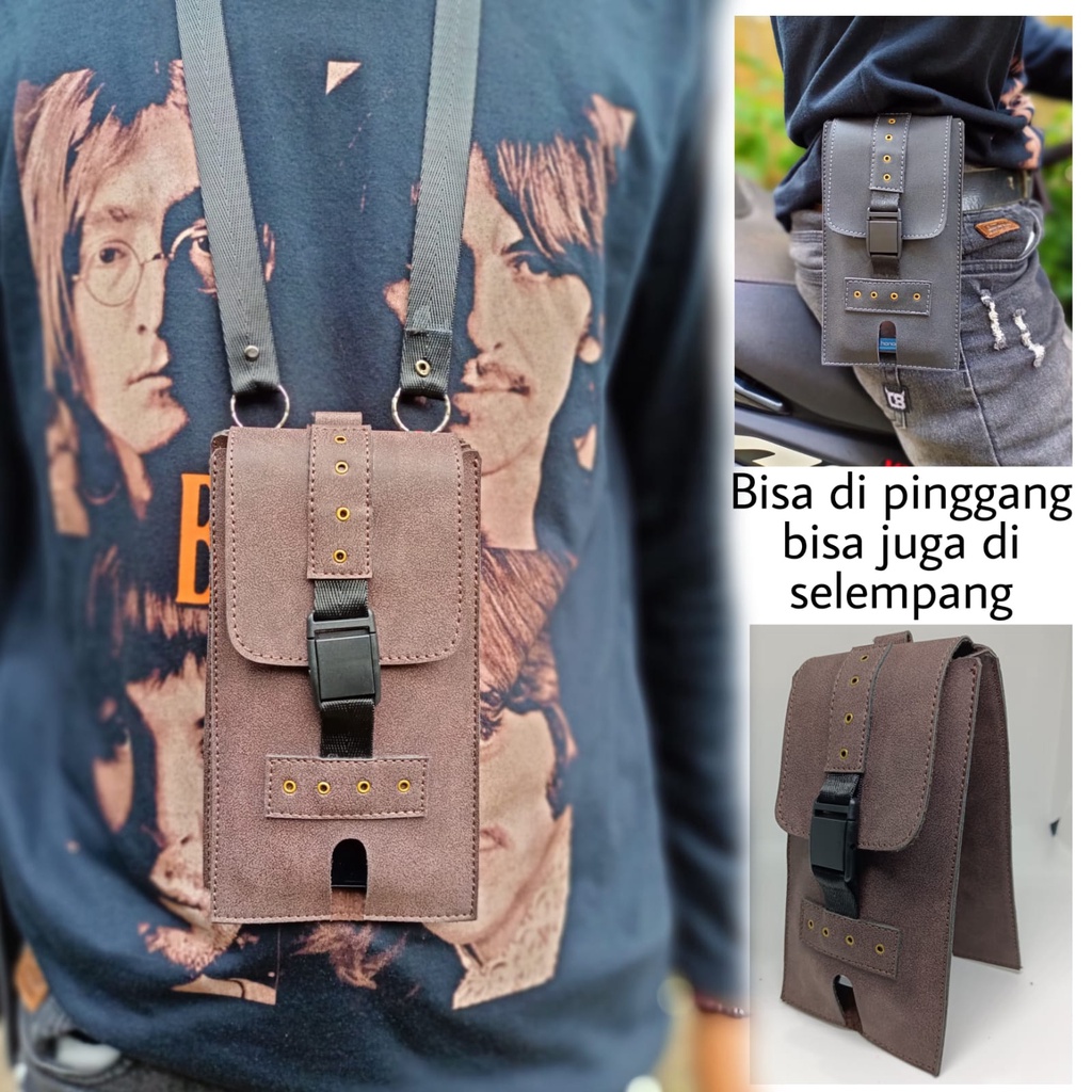 TAS PRIA MULTIFUNGSI - TAS HP - SLING BAG MINI PRIA - TAS SELEMPANG PRIA BISA JUGA DI PINGGANG