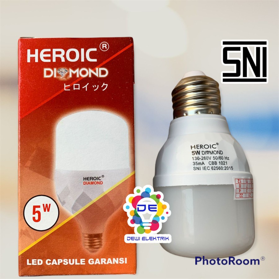 Lampu LED Heroic DIAMOND 5W Bergaransi