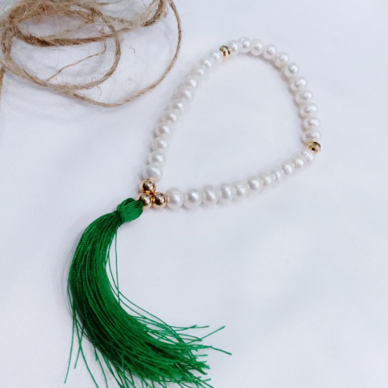 Tasbih Mutiara Tawar Asli Bersertifikat Berkwalitas | Perlekangkan Alat Sholat