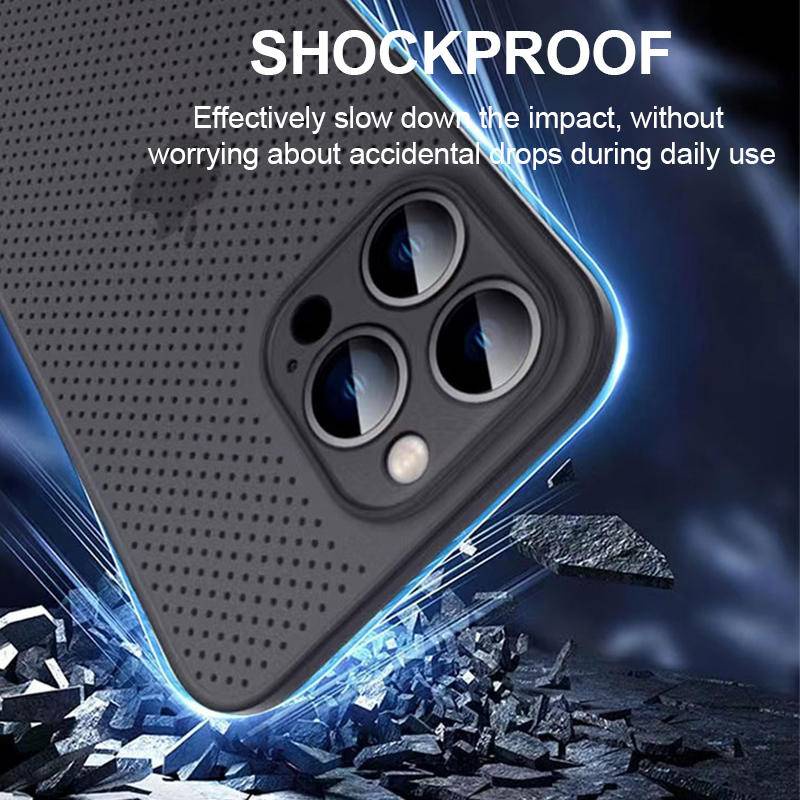 Soft Case Bahan Silikon Breathable Model Sarang Lebah Untuk iPhone 13 12 11 Pro MAX Mini X XS MAX XR SE 2022 2020 7 8 Plus