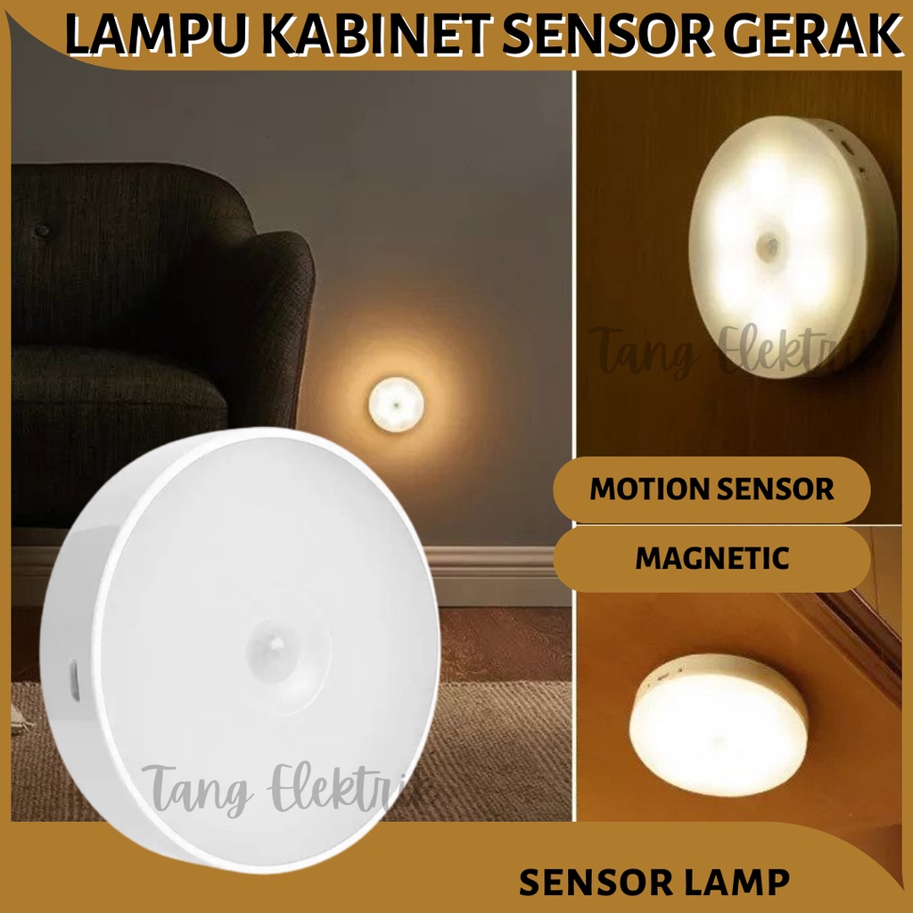 Lampu LED Sensor Gerak Otomatis Induction Night Light Rechargeable COD