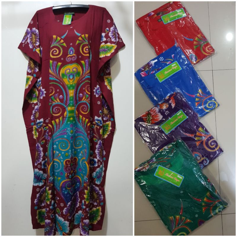 YULI - LONGDRES KALONG LD 135 CM - 155 CM PB 125 CM BATIK KENCANA UNGU LEBEL HIJAU (KUI)