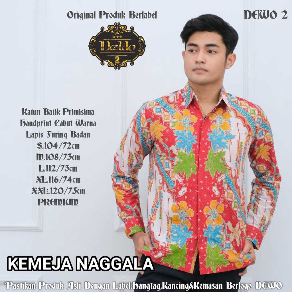 Kemeja Batik Solo  by Butik Batik Solo bahan katun kode KEMEJA BATIK LENGAN PANJANG NAGGALA
