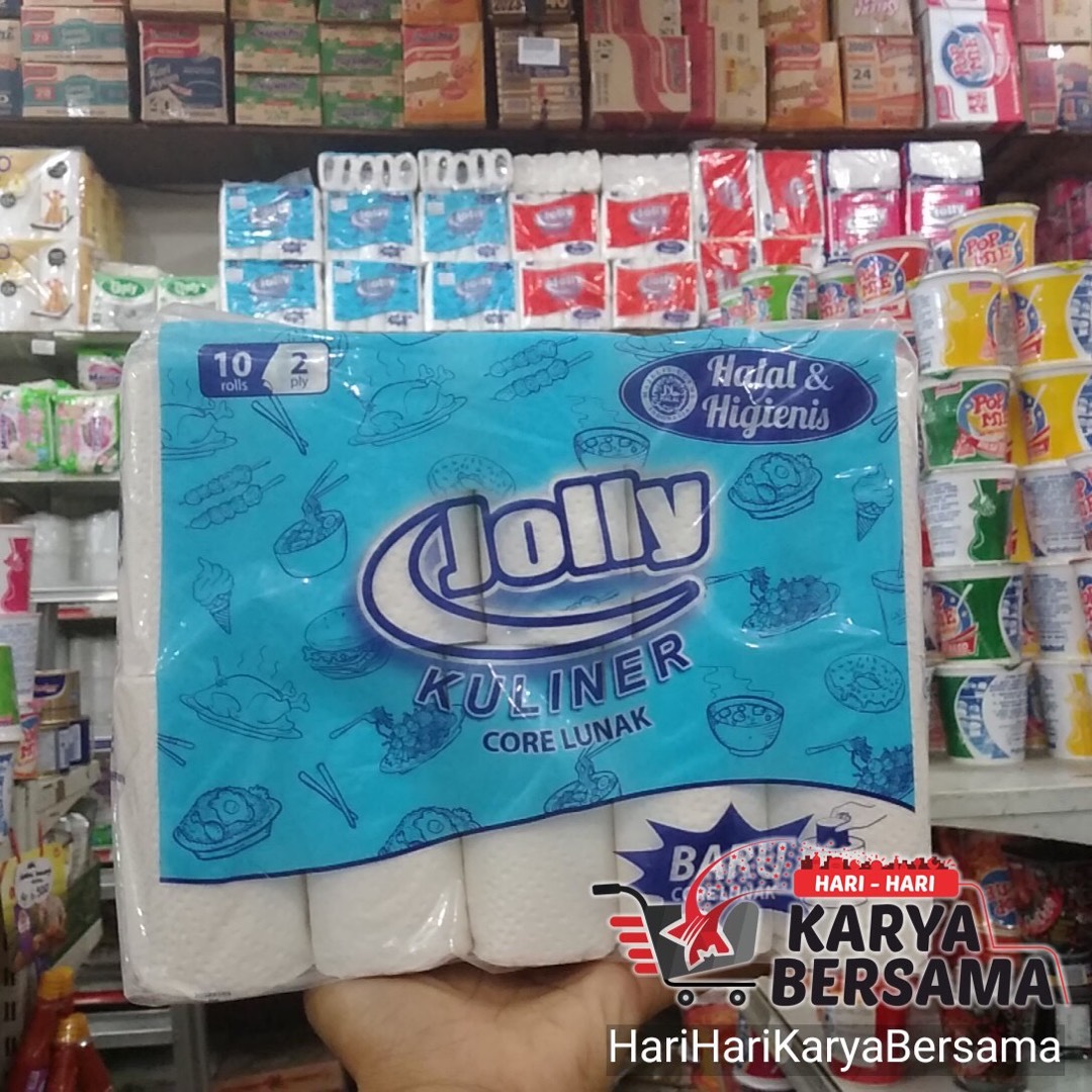 Tissue Jolly Gulung Kuliner Core Lunak Bertulang 2ply Bag 10 Rolls 