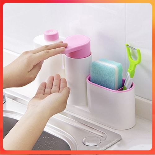 BUSET Dispenser Tempat Skiat Pasta gigi Odol Shampo Sampo Sabun Mandi Cuci Piring Cair 3 In 1 Tempat
