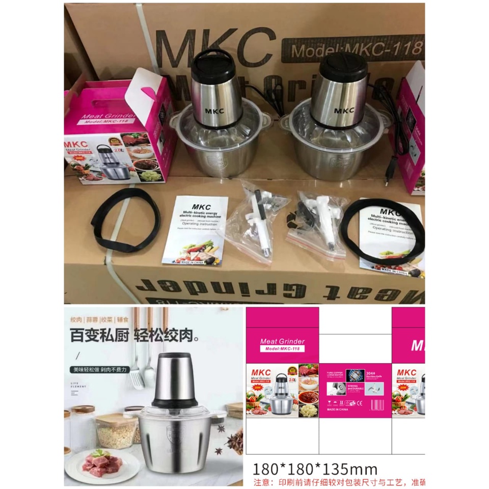 CHOOPER 2 LITER STAINLESS // PENGGILING DAGING // FOOD PROCESSOR