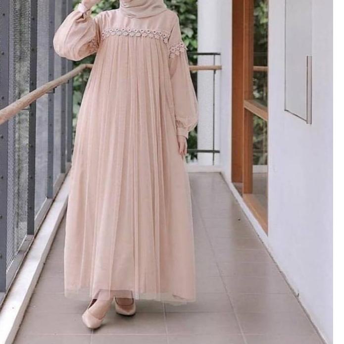 XC - Maxi Nuraini / Couple Nuraini / Maxi ZOYA / Dress Maxi Tile / Gamis Muslim Terbaru