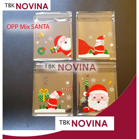 [10PCS] PLASTIK OPP NATAL / PLASTIK ROTI CHRISTMAS / PLASTIK BISKUIT DENGAN LEM / PLASTIK OPP SEAL MERRY CHRISTMAS