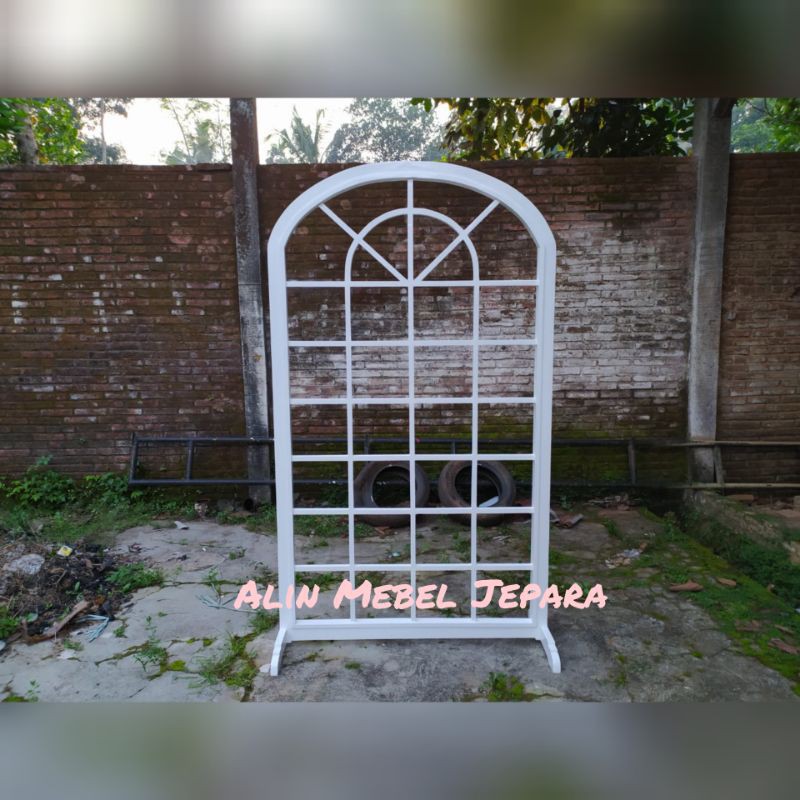 Backdrop pelaminan , dekorasi pelaminan asli furniture jepara