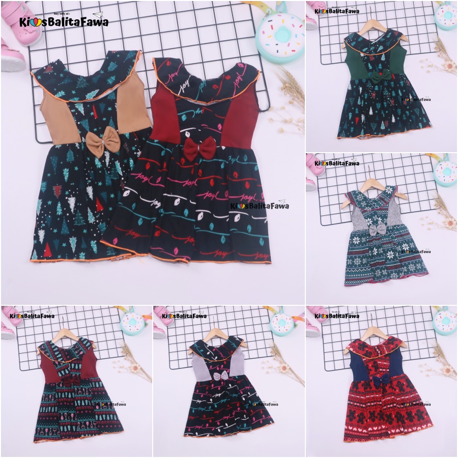 [NATAL] Dress Cantika size Bayi - 3 Tahun / Dres Yukensi Baju Anak Perempuan Gaun Murah Grosir