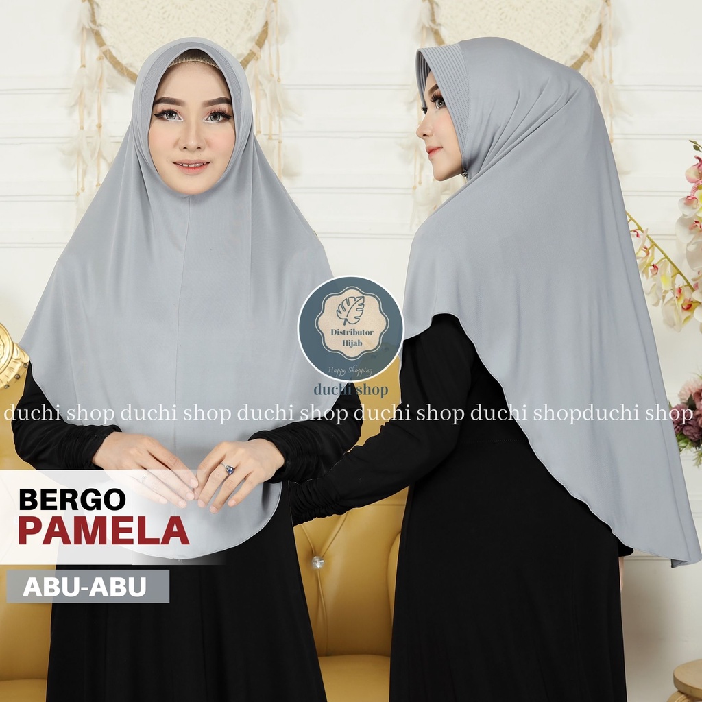 Jilbab bergo pamela Jersey / jilbab sport / Hijab Instan Jersey pinguin Jilbab Bergok Khimar Pinguin PET ANTEM Bahan Jersey Super / Jilbab Bergok Jersey / Kerudung Jersey Premium / Khimar Jersey-ABU