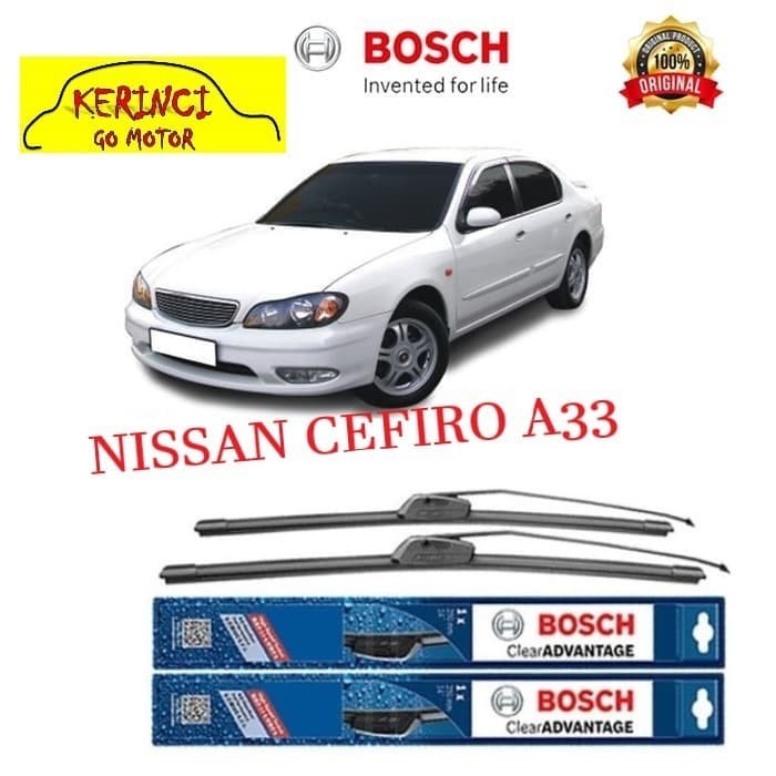 WIPER BOSCH CLEAR ADVANTAGE NISSAN CEFIRO A33 24&quot; &amp; 19&quot; SEPASANG WIPER