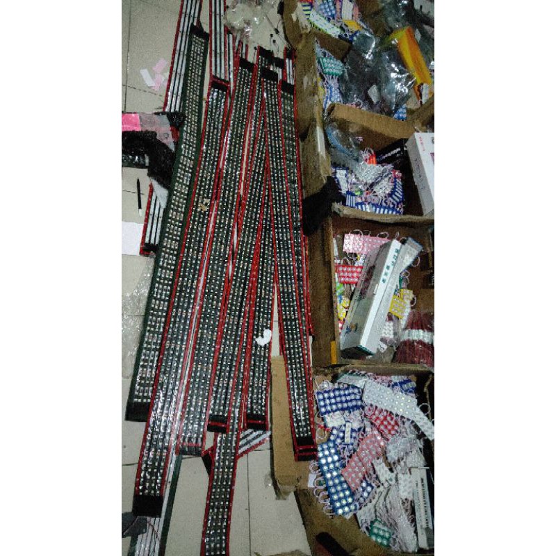 led strobo wave model baru led hitam