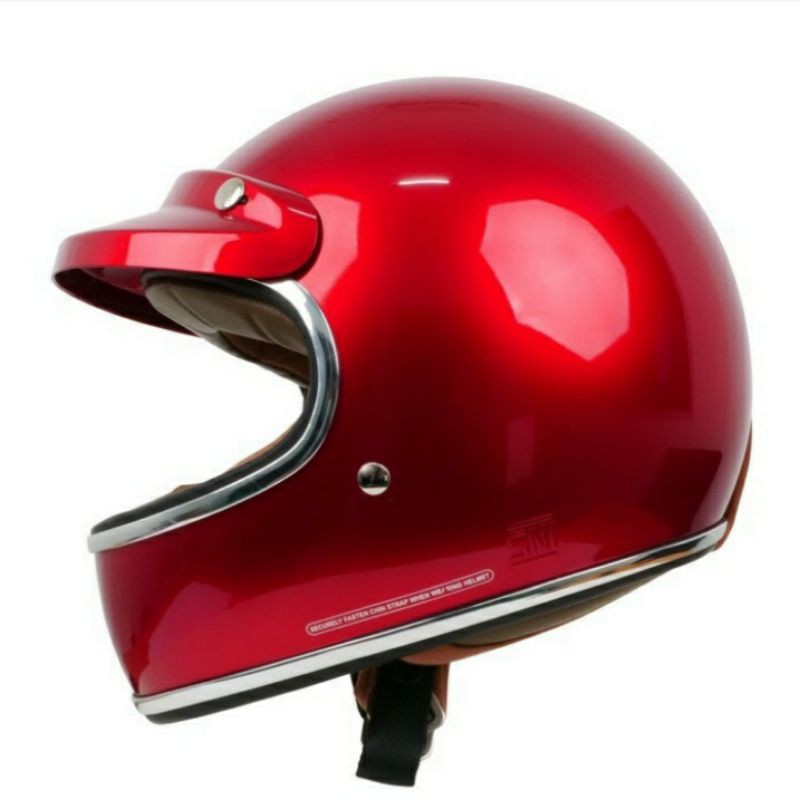 Helm Cargloss Cafe Racer Howard Smith List Chrome - Majestic Red