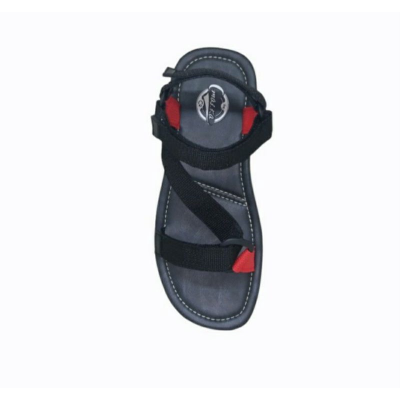 SANDAL GUNUNG PRIA HR-7 TERBARU ORIGINAL / Traveling Hitam Kuat, 38