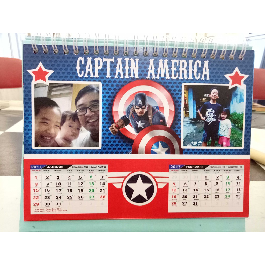 

kalender edisi superhero 2017 isi 6 lembar