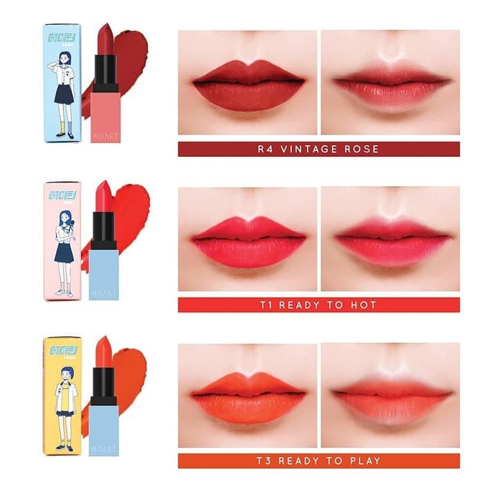 High Quality MOART Velvet Lipstick 3.5g (A-Teen Edition) Murah