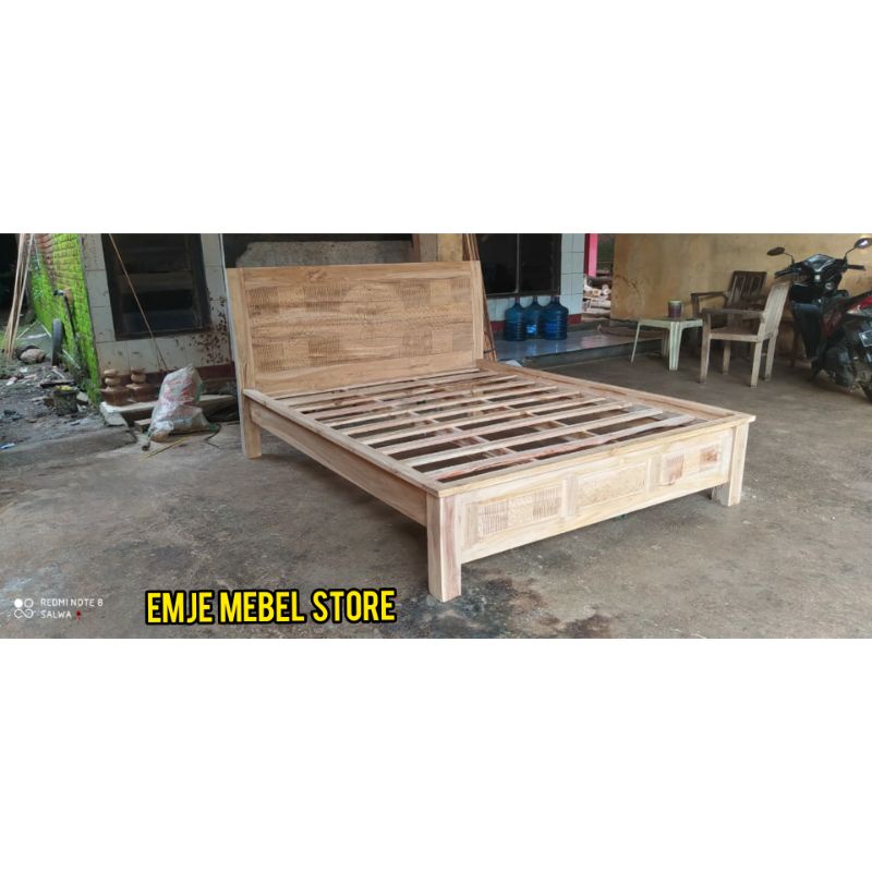 dipan jati bale kayu jumbo tempat tidur minimalis
