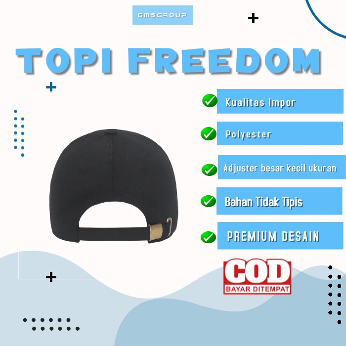 Topi  Impor Trendy Unisex  FREEDOM  topi baseball Golf