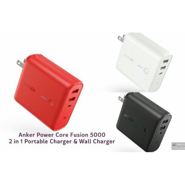 Whitemage ANKER A1623 2-in-1 PowerCore Fusion 10000mAh Wall Charger Power Bank