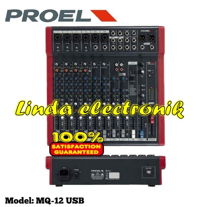 Mixer Proel MQ 12 USB Original 12ch With FX mq12