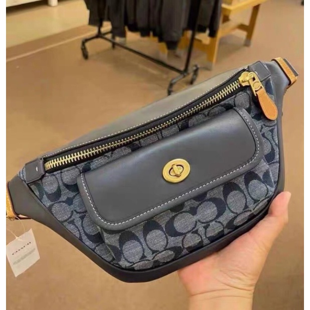 （grab）C4035 C1277 Coach double zipper style men and WOMEN WAIST BAG chest bag crossbody bag