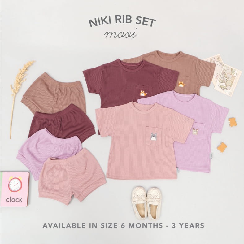 PROMO 7.7 PROMO BAJU LEBARAN MURAH MOOI NIKI RIB SET SETELAN BAJU ANAK UNISEX 6 BULAN - 3 TAHUN