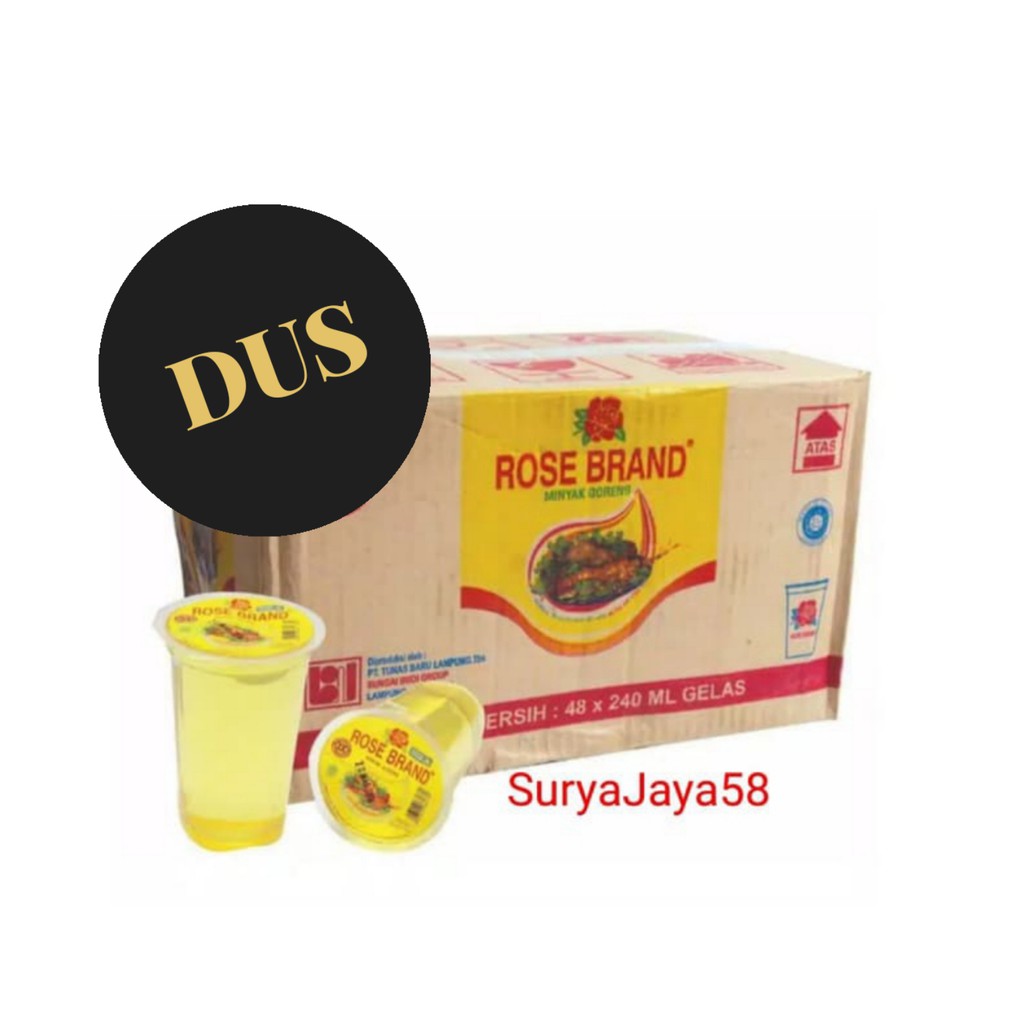 

MINYAK GELAS ROSEBRAND DUS | Minyak goreng gelas rosebrand | Rosecup minyak gelas -dus