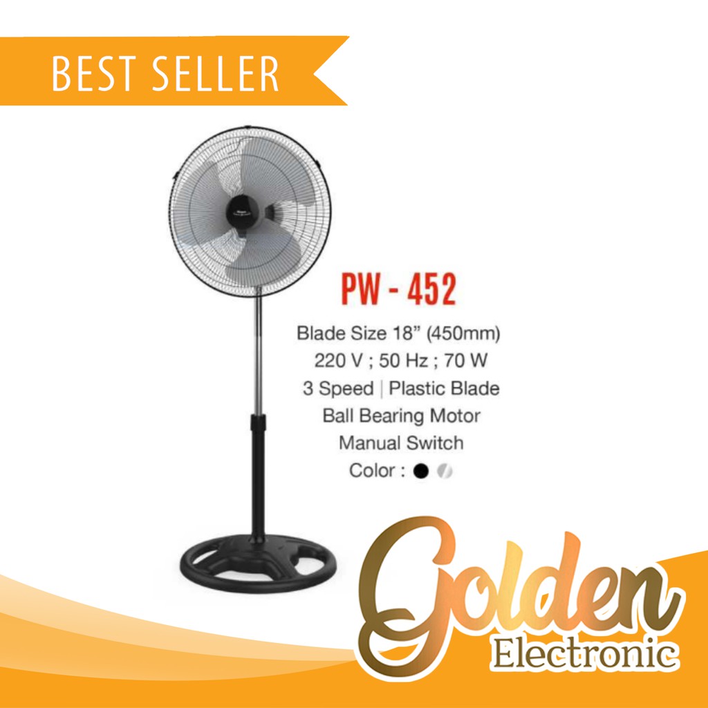 MASPION PW-452 Kipas Angin Stand Fan 18inch