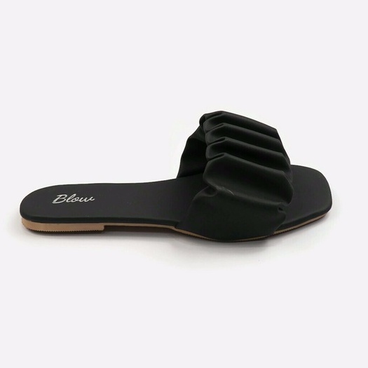 Blow Latisha Sandal Slide Scrunchie Wanita BLNI 0030-Black
