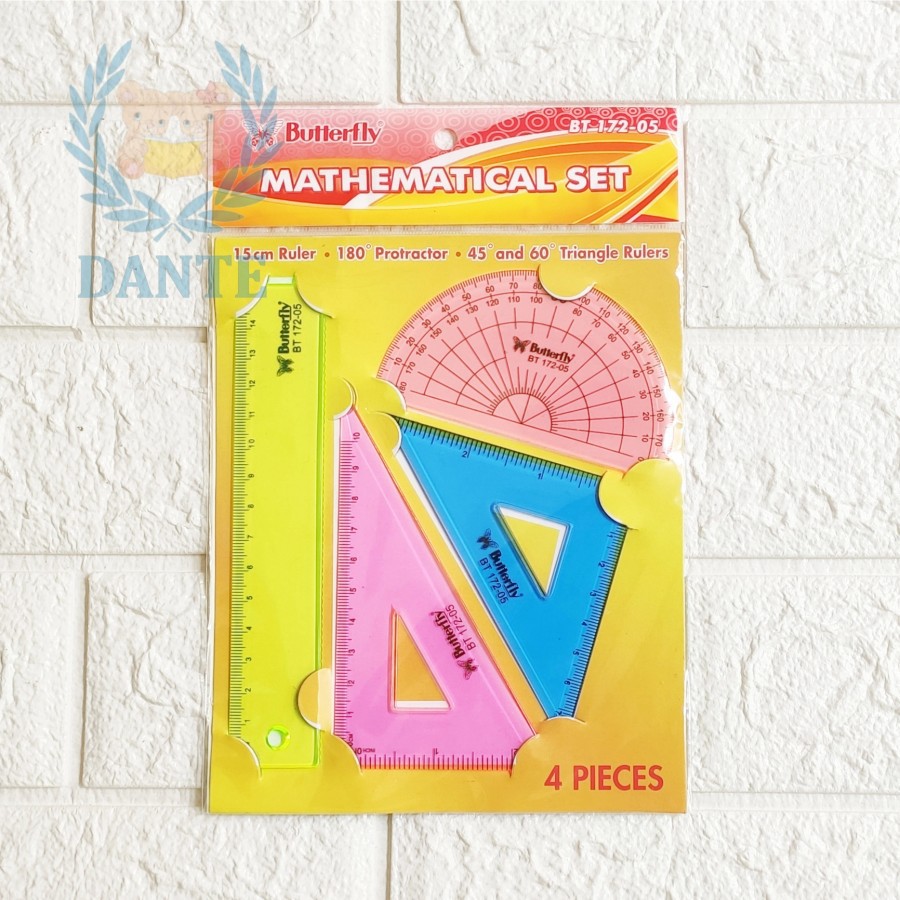 

Penggaris Matematika Butterfly BT 172-05 per Set