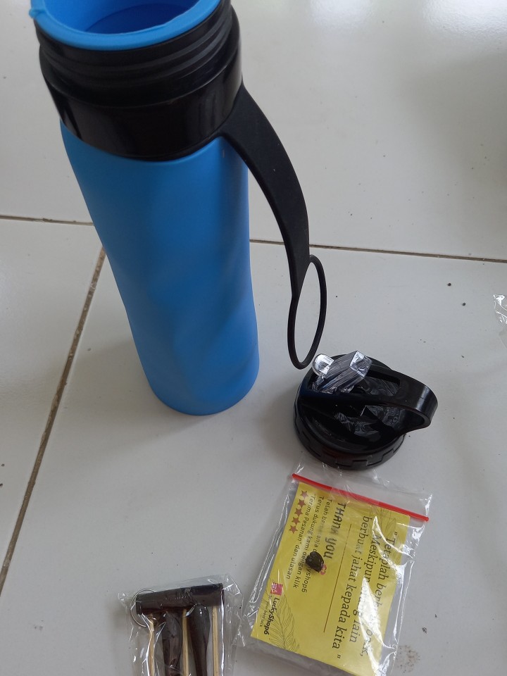 Botol Minum Lipat Gulung 600ml Silikon Tumbler Anak Olahraga Bpa Free Murah Food Grade Portable Gym