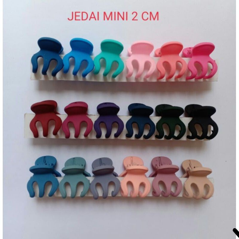 JEDAI DOFF ORI BANGKOK 2cm Premium / Jepit Rambut / Jedai Doff Mini warna random