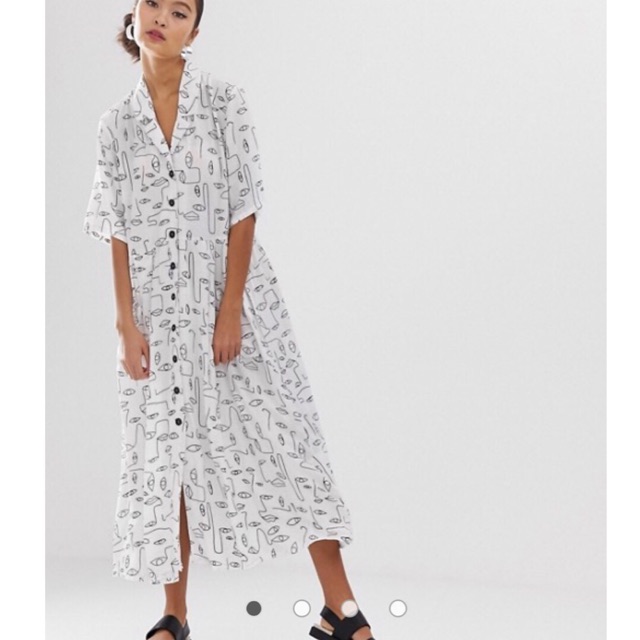 Monki face print dress