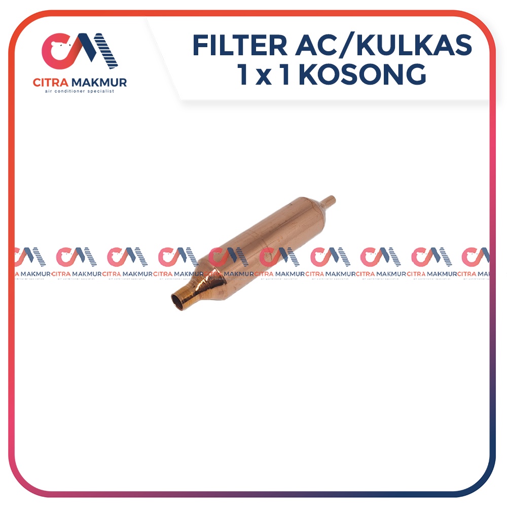 Filter Kosong 1 lubang Kulkas AC pipa tembaga 1/4 inci 6mm 1 pk kapiler Saringan oli kompresor Strainer