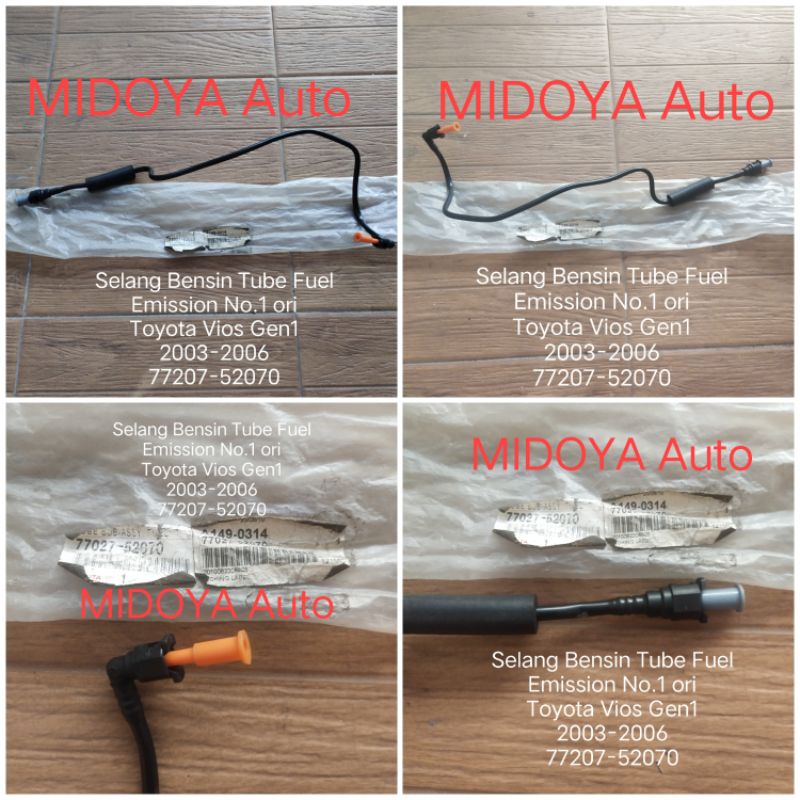 Selang Bensin Tube Fuel Emission No.1 Toyota Vios Gen1 ori 77027-52070